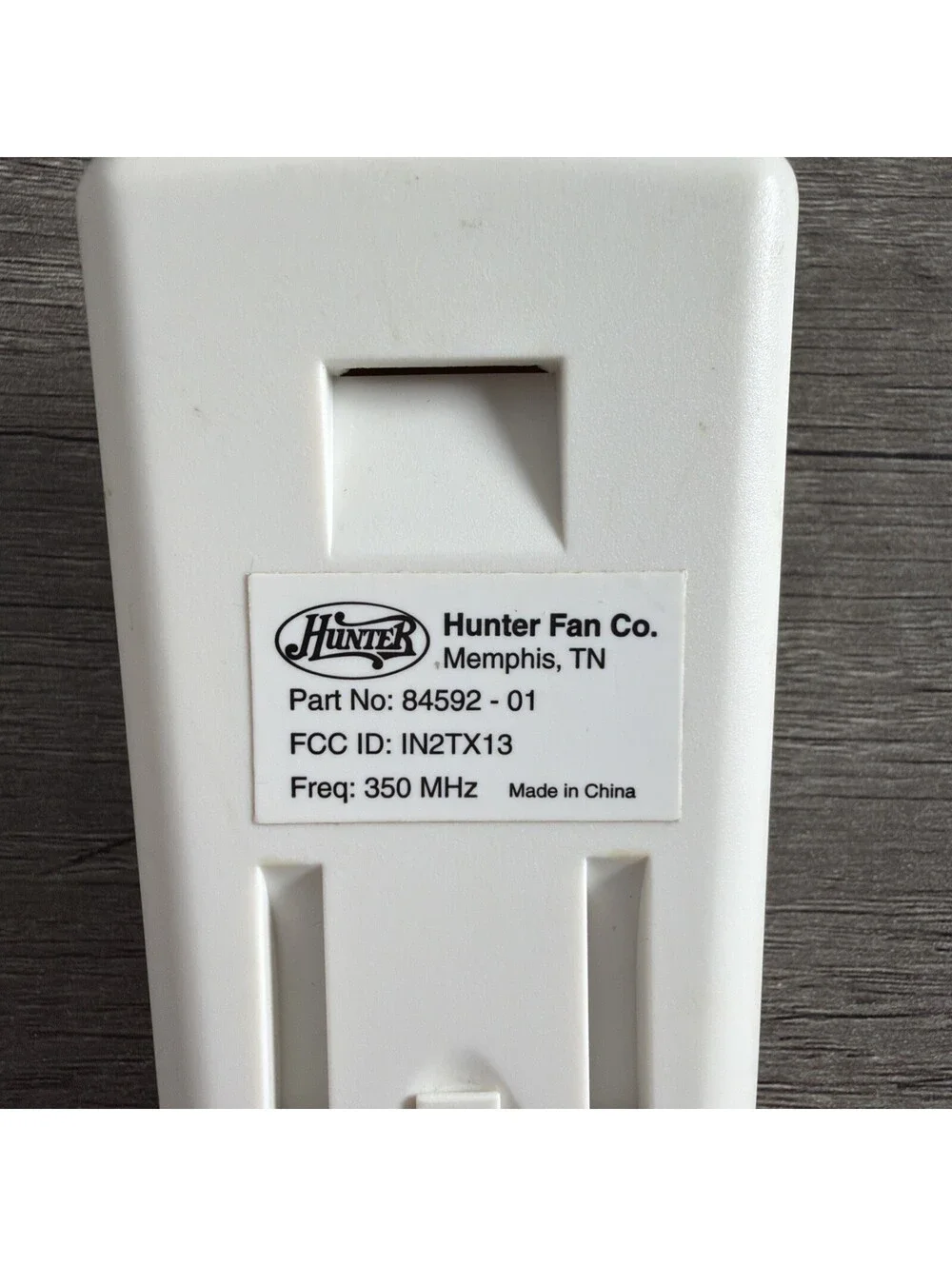 OEM Hunter Ceiling Fan Remote Model 84592-01 Add or Replacement Control